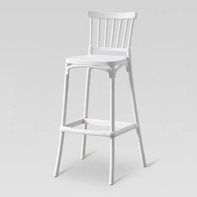 Modern Minimalist Square Line PP Bar Stool Backrest For Dining Room & Kitchen