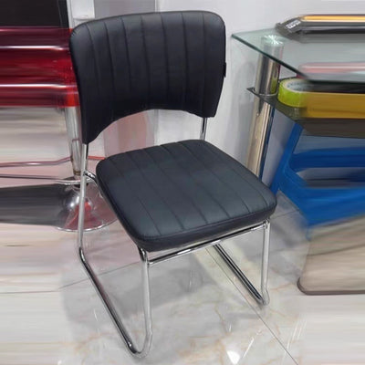 Modern Minimalist Square Iron PU Leather Sponge Desk Chair Backrest For Home Office