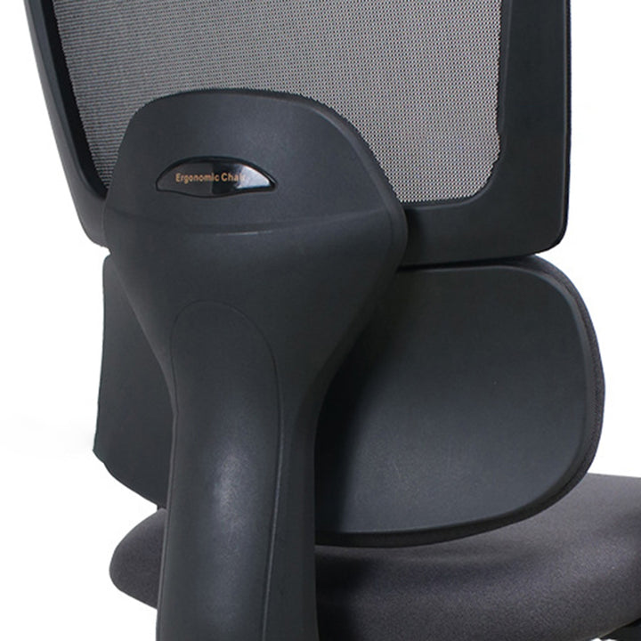 Chaise de bureau roulante ergonomique minimaliste moderne en nylon et PP avec maille en tissu, hauteur réglable, design pivotant, accoudoir et appui-tête pour la maison et le bureau 
