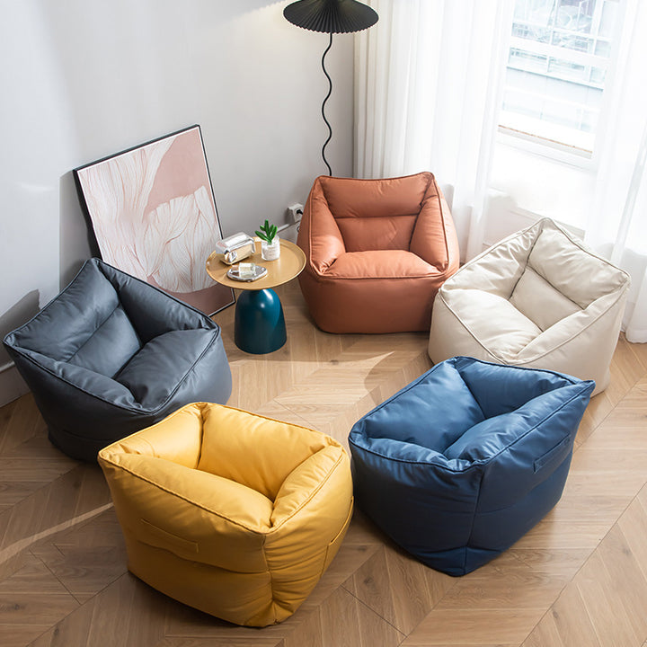 Modern Minimalist Square Synthetic Fabric EPS Accent Chair Backrest For Living Room