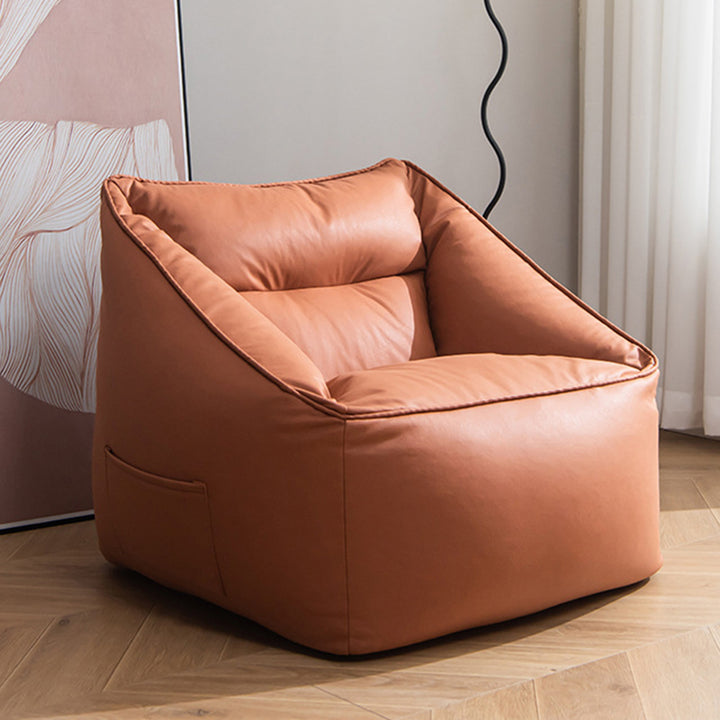 Modern Minimalist Square Synthetic Fabric EPS Accent Chair Backrest For Living Room