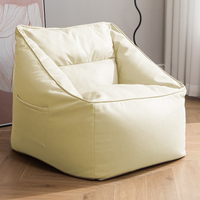 Modern Minimalist Square Tech Fabric EPS Accent Chair Backrest For Living Room