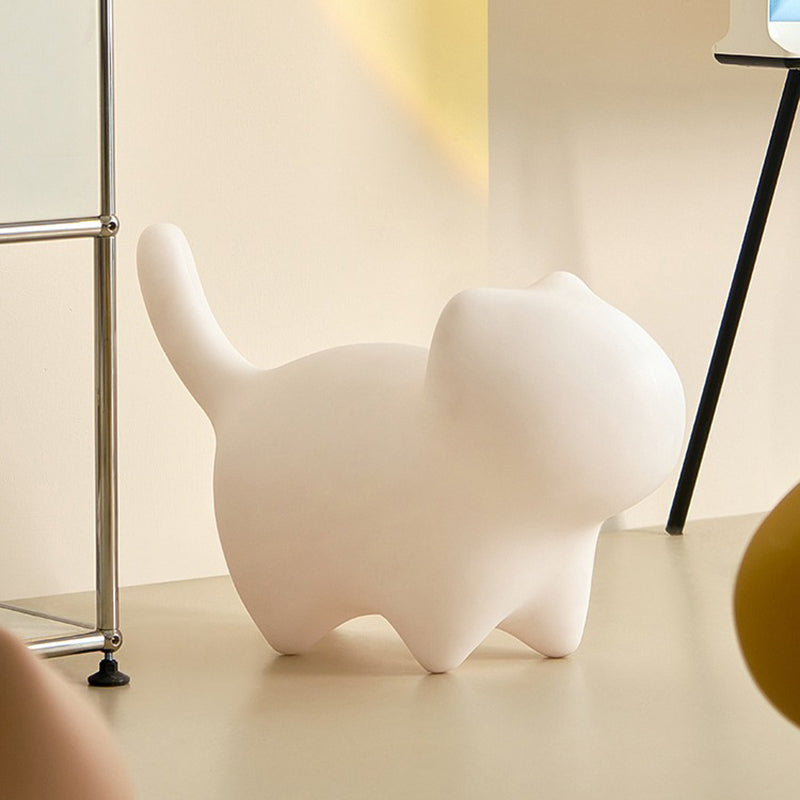 Taburete de plástico para niños sin respaldo de gato creativo contemporáneo para entrada y sala de estar 