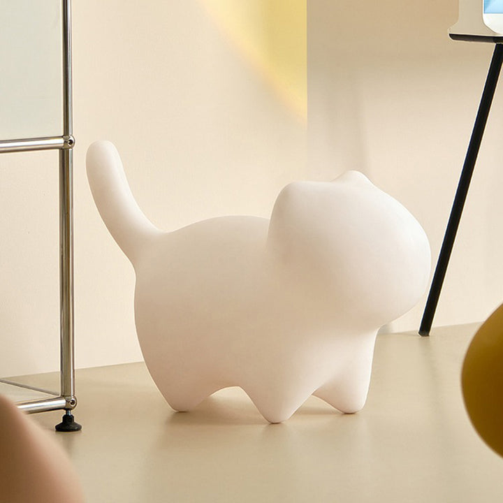 Taburete de plástico para niños sin respaldo de gato creativo contemporáneo para entrada y sala de estar 