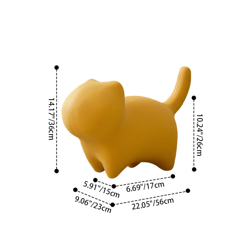 Taburete de plástico para niños sin respaldo de gato creativo contemporáneo para entrada y sala de estar 