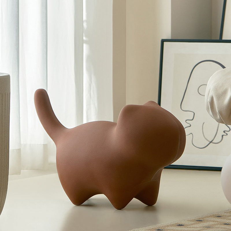 Contemporary Creative Cat- Design Plastic Kids Stool Backless For Entryway & Living Room