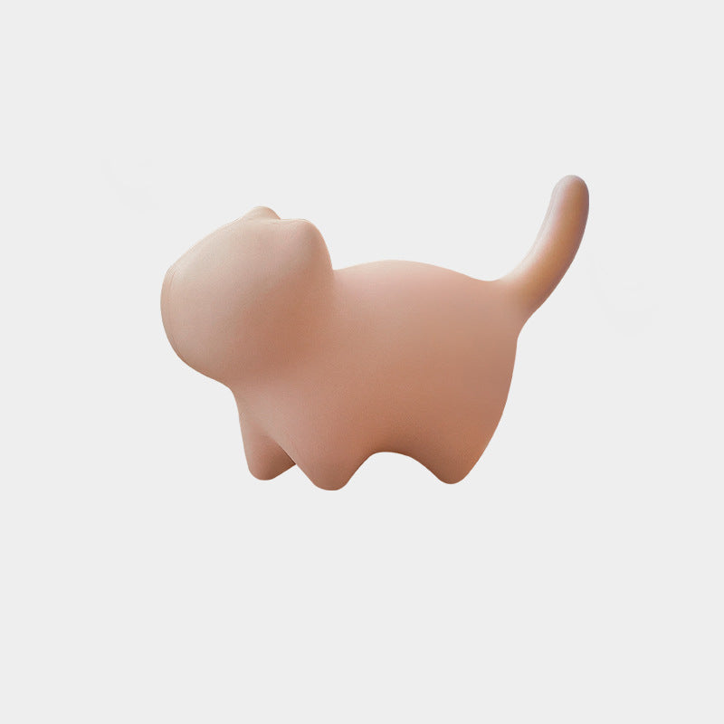 Taburete de plástico para niños sin respaldo de gato creativo contemporáneo para entrada y sala de estar 