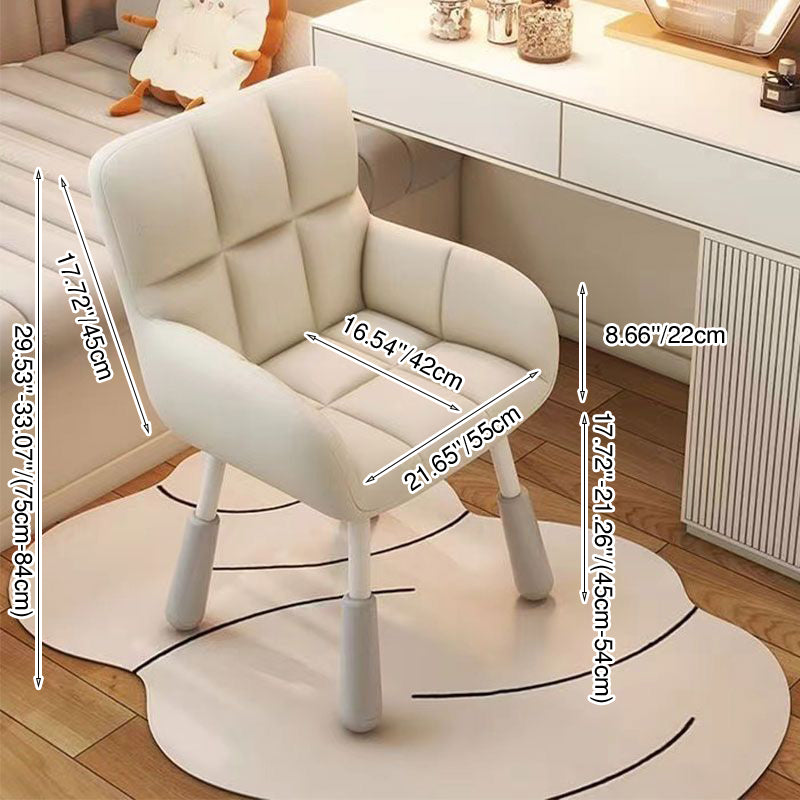 Modern Minimalist Rectangular Velvet Nylon Adjustable Desk Chair Backrest Armrest For Home Office