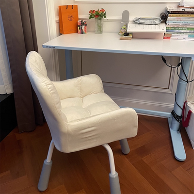 Modern Minimalist Rectangular Velvet Nylon Adjustable Desk Chair Backrest Armrest For Home Office