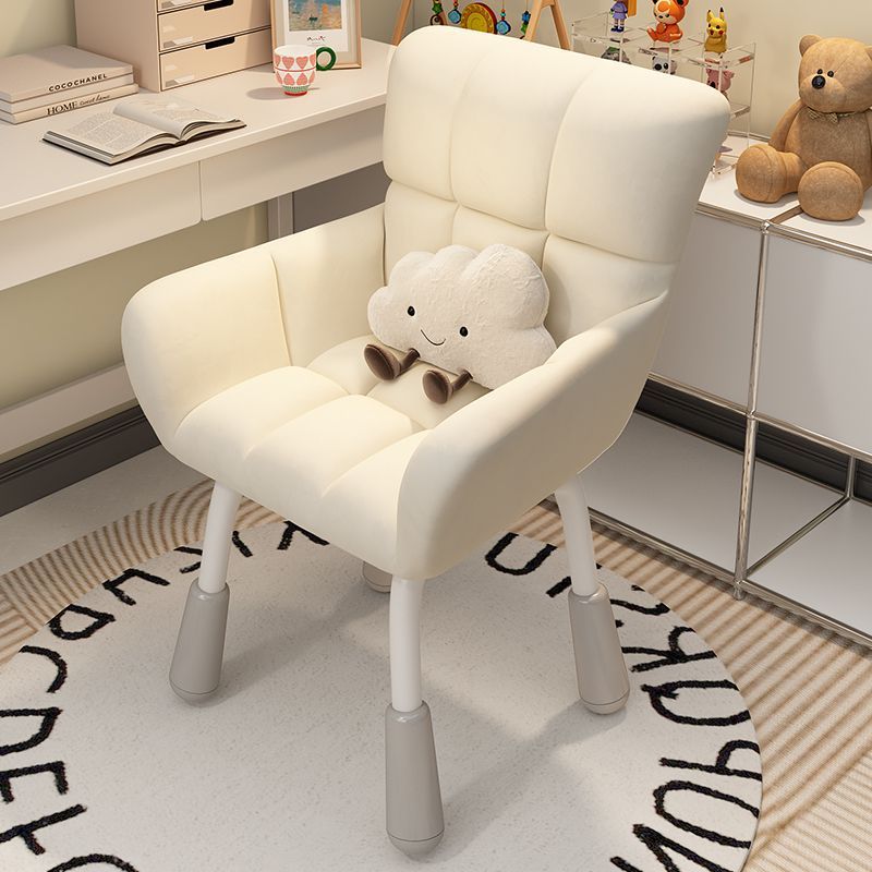 Modern Minimalist Rectangular Velvet Nylon Adjustable Desk Chair Backrest Armrest For Home Office