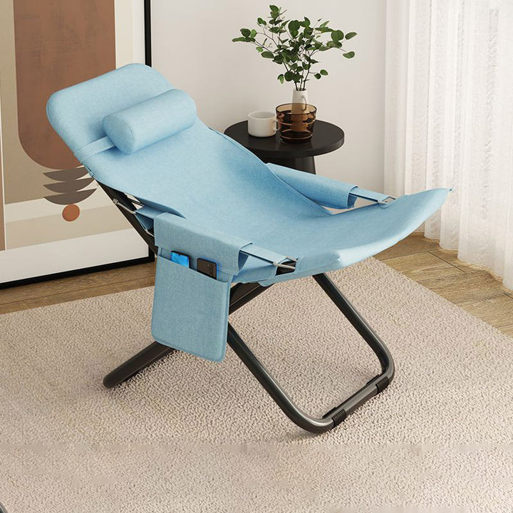 Moderno Minimalista Oxford Tela &amp; Hierro Rectangular Plegable Ajustable Silla de Acento Para Sala de Estar 