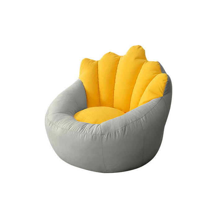 Contemporary Creative EPS Beads Crown-Shaped Accent Chair With Backrest For Living Room &amp; Bedroom