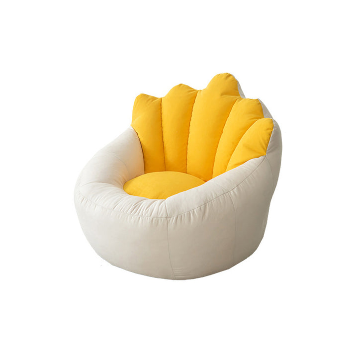 Contemporary Creative EPS Beads Crown-Shaped Accent Chair With Backrest For Living Room &amp; Bedroom