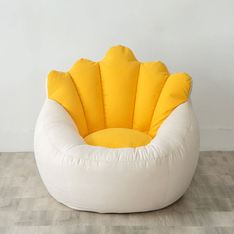 Contemporary Creative EPS Beads Crown-Shaped Accent Chair With Backrest For Living Room &amp; Bedroom