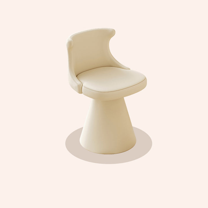 Modern Minimalist Plywood Scratch-resistant Leather Chenille Velvet Upholstered Vanity Stool With Wraparound Back &amp; Swivel For Bedroom
