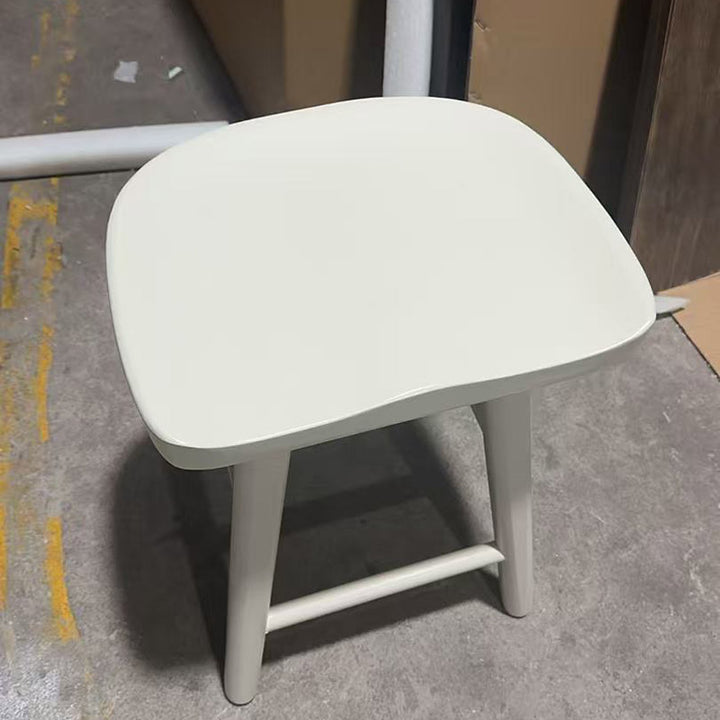 Modern Minimalist Solid Wood Ergonomic Bar Stool With Footrest For Dining Room