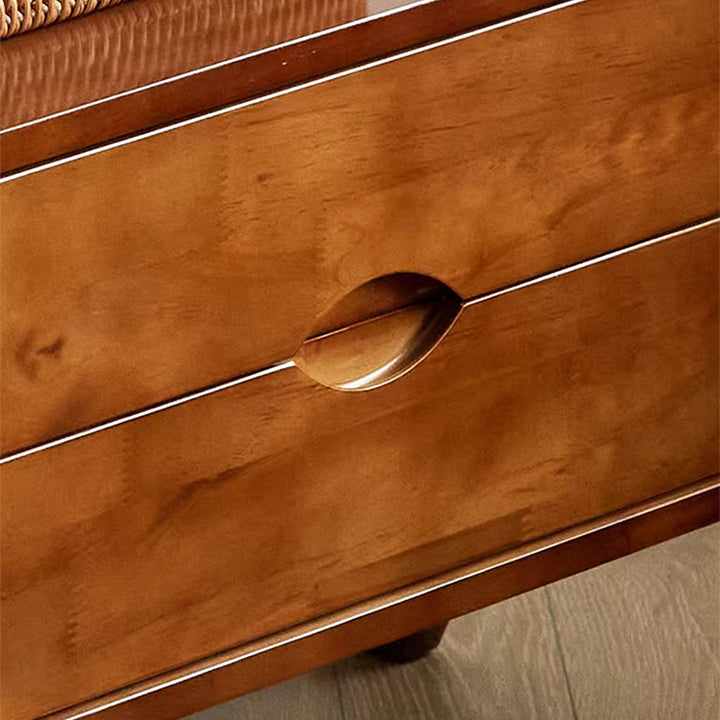Perchero rectangular contemporáneo nórdico de madera maciza y contrachapado con 2 cajones, perchero independiente que ahorra espacio para dormitorio 