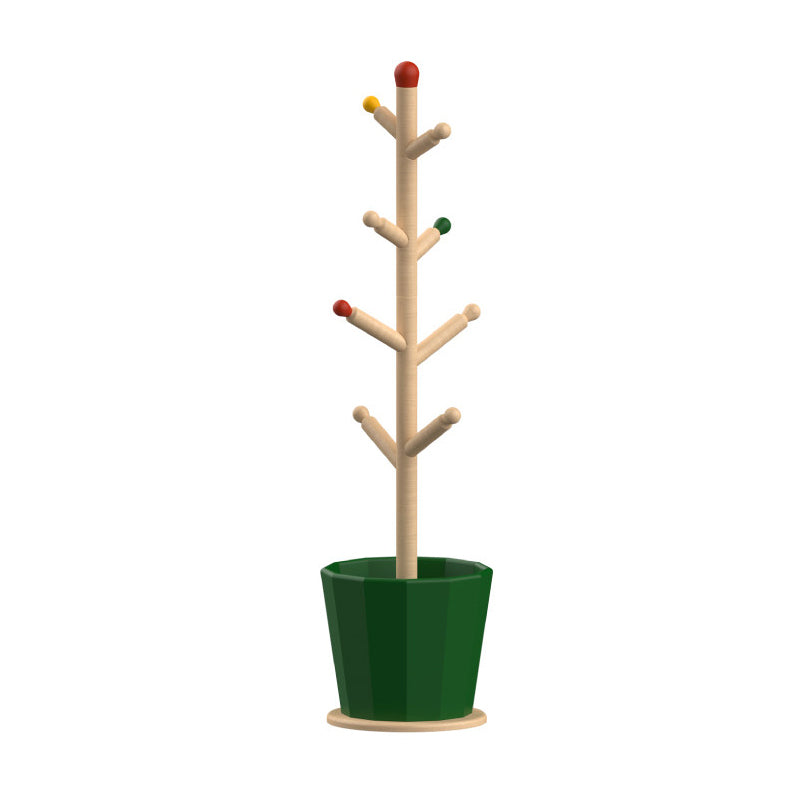 Contemporary Creative Solid Beech Wood Kids Coat Rack - Adjustable Height Children’s Floor Standing Clothes &amp; Backpack Organizer Hall Tree For Bedroom