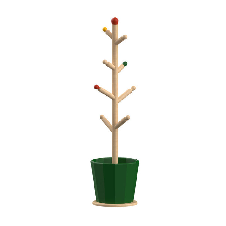 Contemporary Creative Solid Beech Wood Kids Coat Rack - Adjustable Height Children’s Floor Standing Clothes &amp; Backpack Organizer Hall Tree For Bedroom