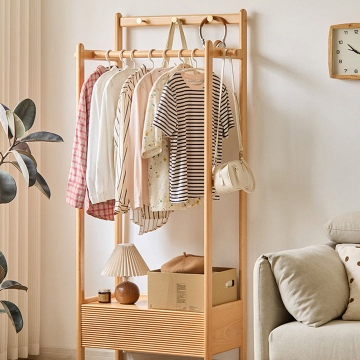 Traditioneller japanischer Kleiderschrank aus Massivholz und Sperrholz in rechteckiger Form mit Schublade für das Schlafzimmer 