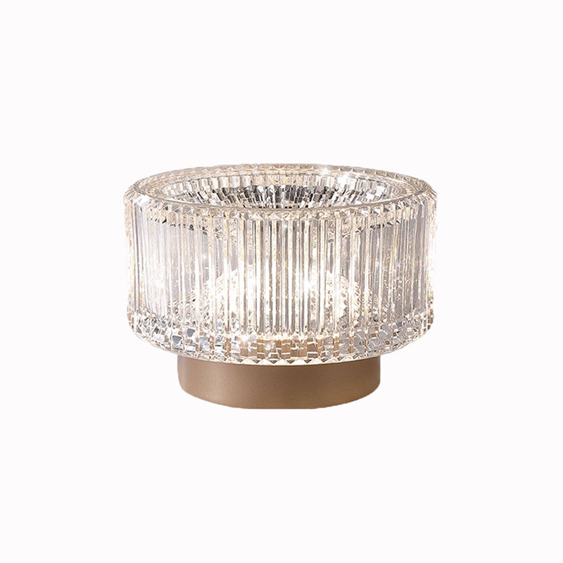 Luxury Aluminum Alloy Glass Table Lamp - Eye-Caring Soft Light Touch Control Ambient Light For Bedroom &amp; Dining