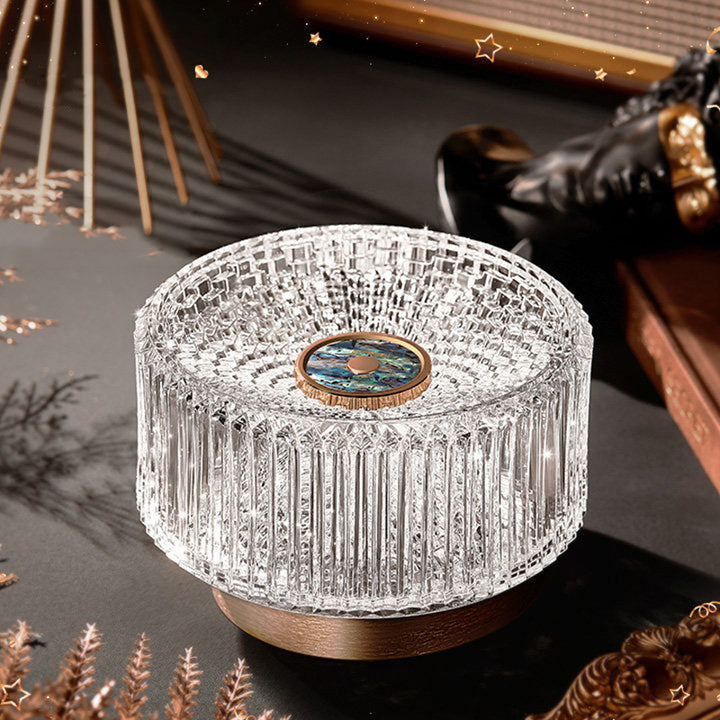 Luxury Aluminum Alloy Glass Table Lamp - Eye-Caring Soft Light Touch Control Ambient Light For Bedroom &amp; Dining