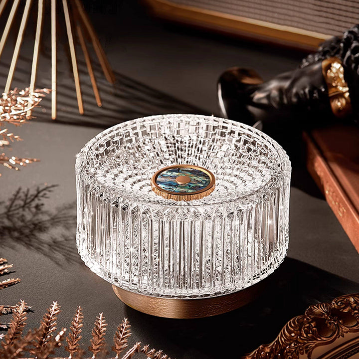 Luxury Aluminum Alloy Glass Table Lamp - Eye-Caring Soft Light Touch Control Ambient Light For Bedroom &amp; Dining
