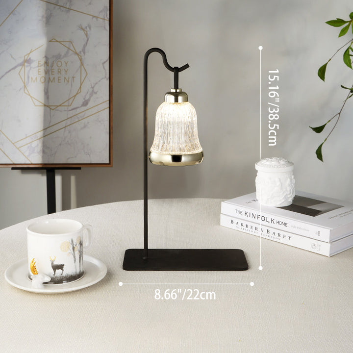 Luxury Bell Designer Table Lamp - Glass &amp; Metal Ambient Night Light Touch Control Elegant Home Décor Gift