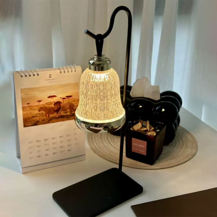 Luxury Bell Designer Table Lamp - Glass &amp; Metal Ambient Night Light Touch Control Elegant Home Décor Gift