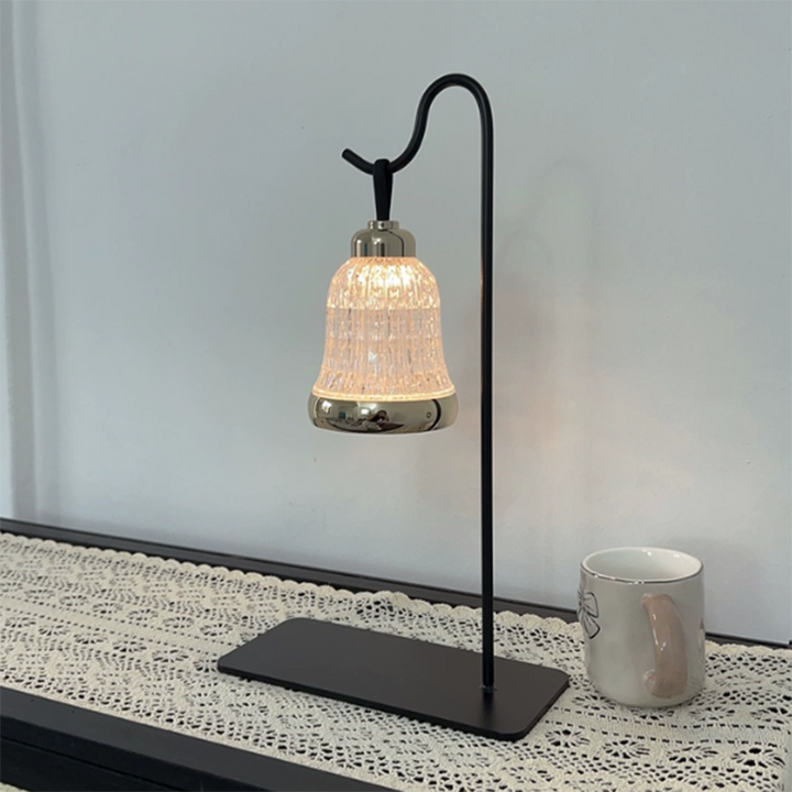 Luxury Bell Designer Table Lamp - Glass &amp; Metal Ambient Night Light Touch Control Elegant Home Décor Gift
