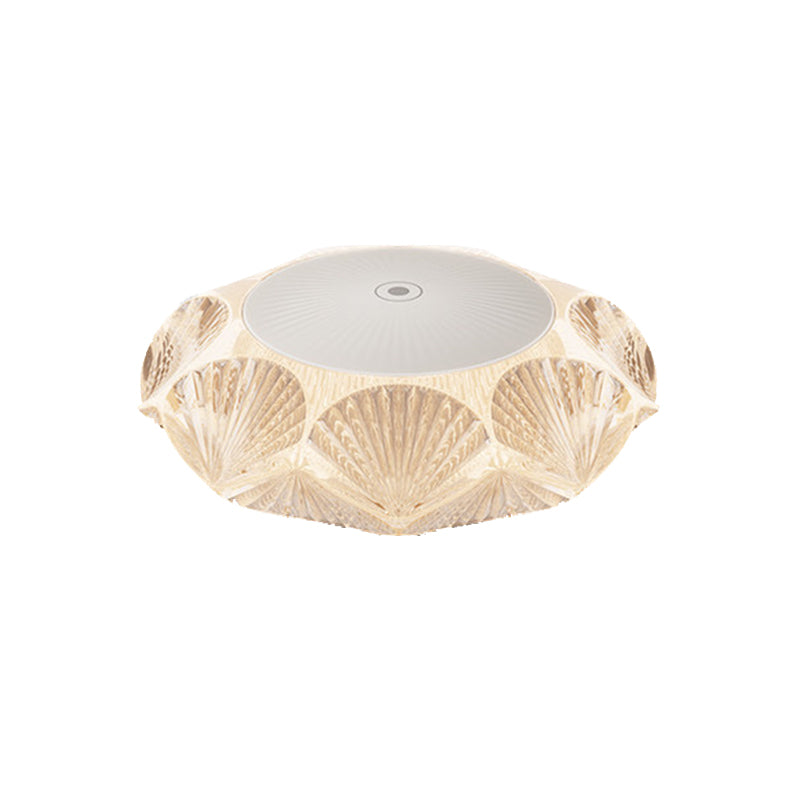 Modern Luxury Table Lamp USB Rechargeable - Glass &amp; PC Touch Dimmable Shell-Inspired Bedside Lamp For Bedroom Tea Room Outdoor