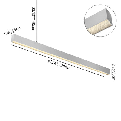 Eye-Care LED Linear Pendant Light For Home Office - Anti-Glare Long Lifespan Professional Illumination High Quality Aluminum