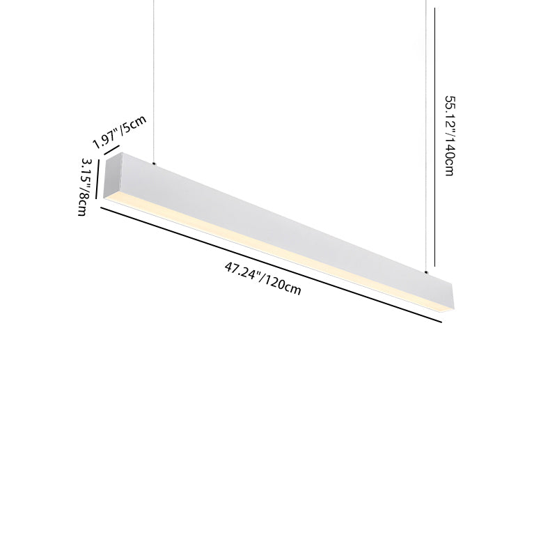 LED Linear Pendelleuchte - Retina-sichere blendfreie professionelle Beleuchtung für das Home Office 