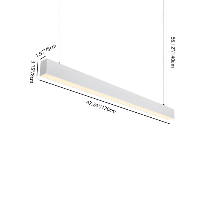 LED Linear Pendelleuchte - Retina-sichere blendfreie professionelle Beleuchtung für das Home Office 