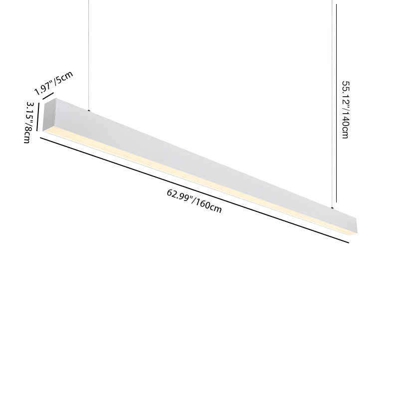 LED Linear Pendelleuchte - Retina-sichere blendfreie professionelle Beleuchtung für das Home Office 