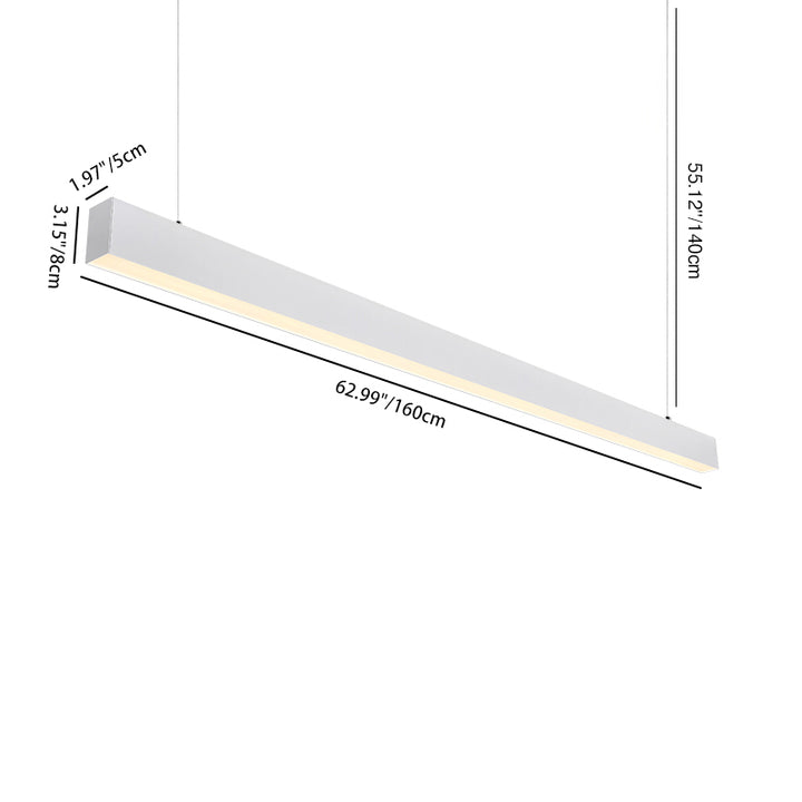 LED Linear Pendelleuchte - Retina-sichere blendfreie professionelle Beleuchtung für das Home Office 