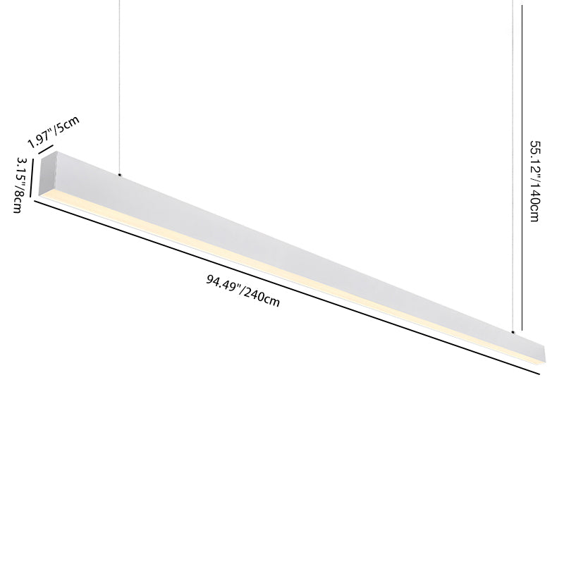 LED Linear Pendelleuchte - Retina-sichere blendfreie professionelle Beleuchtung für das Home Office 