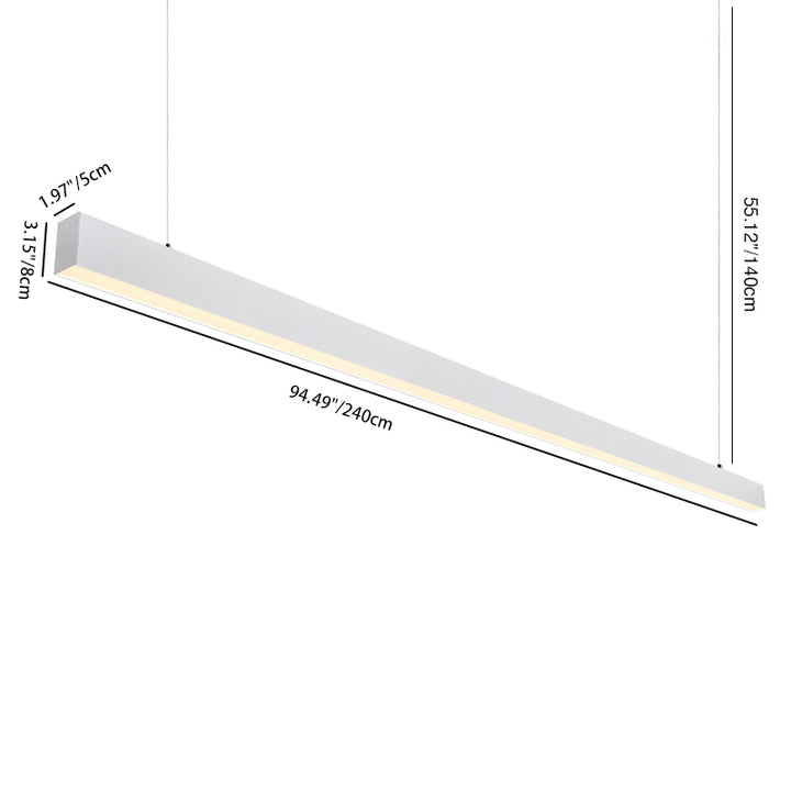 LED Linear Pendelleuchte - Retina-sichere blendfreie professionelle Beleuchtung für das Home Office 