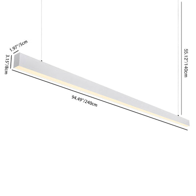 LED Linear Pendant Light - Retina-Safe Anti-Glare Professional Illumination For Home Office