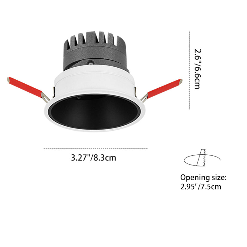 Ultra-Thin Frame LED Spotlight For Living Room - High Ra>93 Aluminum Eye-Care Flush Mount Ceiling Light