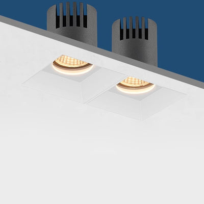Ultra-Thin Frame LED Spotlight For Living Room - High Ra>93 Aluminum Eye-Care Flush Mount Ceiling Light
