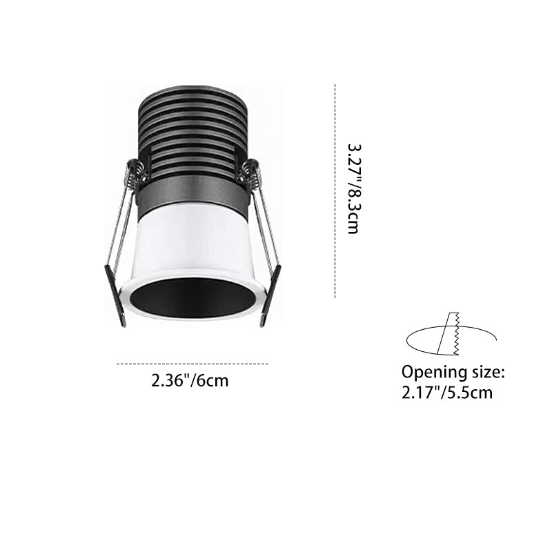 Artistic LED Recessed Spotlight For Living Room - High Ra Eye-Care Flush Mount Ceiling Light Color Trim Choices