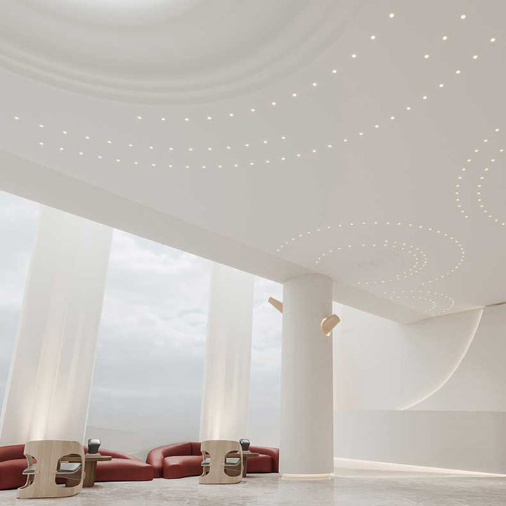 Spot encastré LED artistique pour salon - Plafonnier encastré à haute Ra et respectueux des yeux avec choix de couleur de garniture 