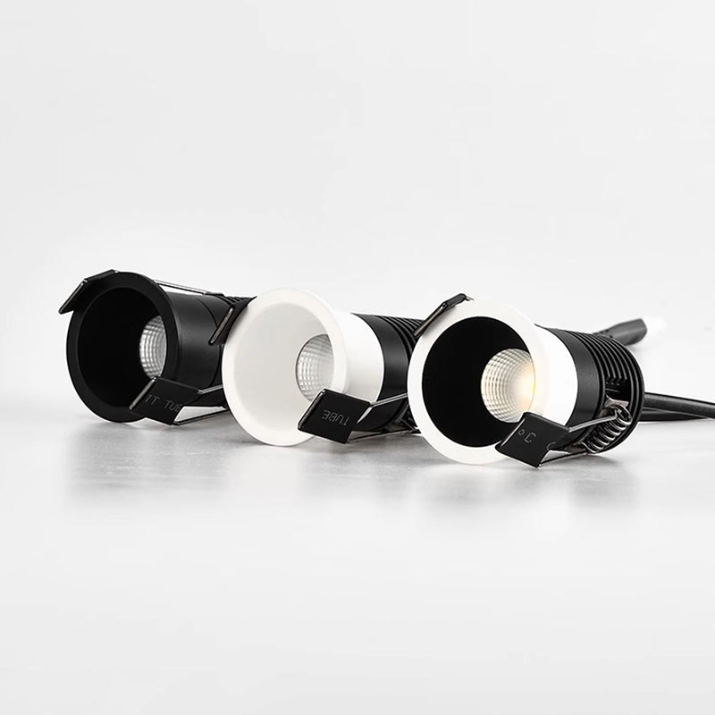Spot encastré LED artistique pour salon - Plafonnier encastré à haute Ra et respectueux des yeux avec choix de couleur de garniture 