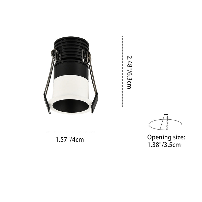 Spot encastré LED artistique pour salon - Plafonnier encastré à haute Ra et respectueux des yeux avec choix de couleur de garniture 