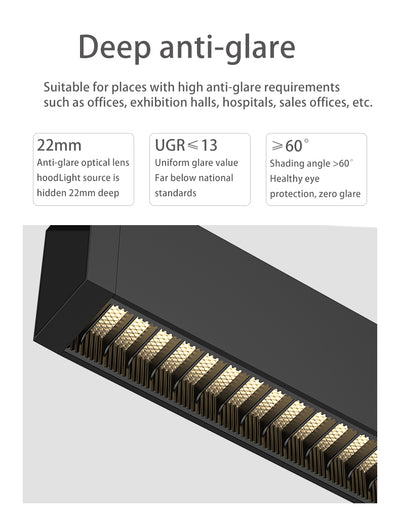 Anti-Glare LED Pendant Light For Home Office - Deep UGR<=13 Eye-Care Pendant For Office & Commercial Use