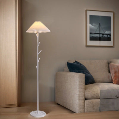 Moderne minimalistische Stehlampe aus Eisen, PVC-Stoff und Marmor mit 1 Licht für das Wohnzimmer 
