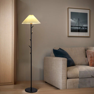 Moderne minimalistische Stehlampe aus Eisen, PVC-Stoff und Marmor mit 1 Licht für das Wohnzimmer 