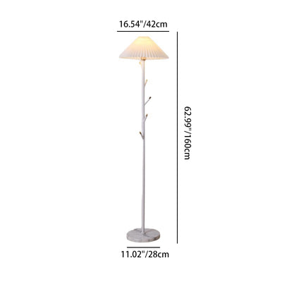 Moderne minimalistische Stehlampe aus Eisen, PVC-Stoff und Marmor mit 1 Licht für das Wohnzimmer 