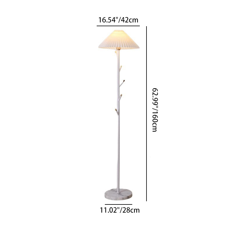 Moderne minimalistische Stehlampe aus Eisen, PVC-Stoff und Marmor mit 1 Licht für das Wohnzimmer 